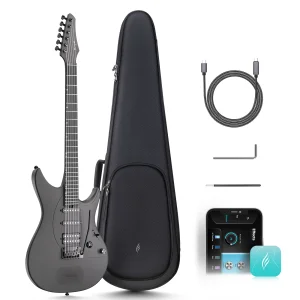 Smart Carbon Fiber Electric Guitar – Enya Inspire - Black