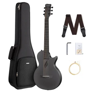 Carbon Fiber Acoustic Travel Guitar - Enya Nova Go - Black