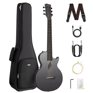 Smart Carbon Fiber Electro-Acoustic Guitar - Enya Nova Go/SP1 - Black